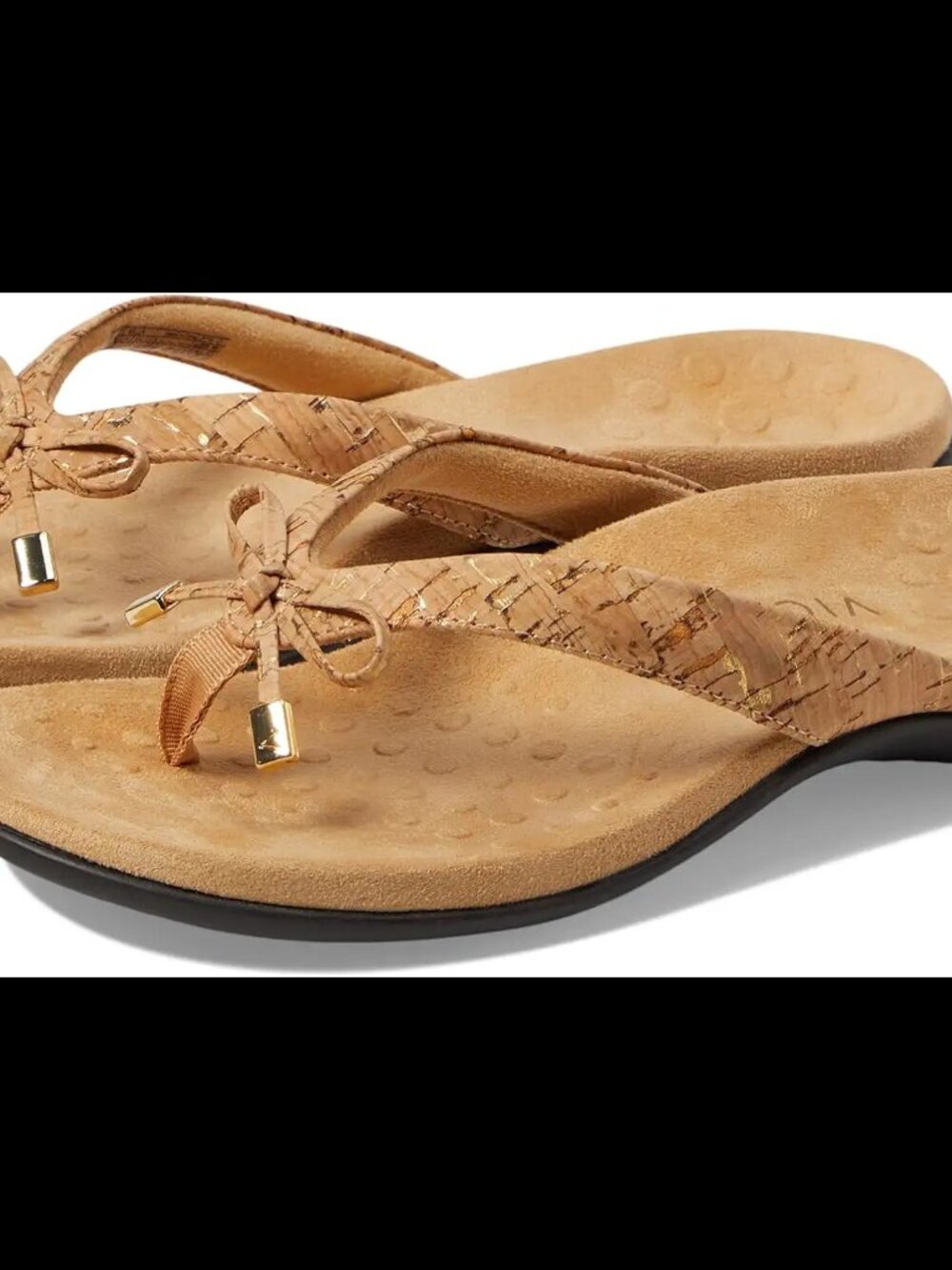 Vionic Bella II Toe Post Sandals Cork Print Flip Flops Women’s Size 11